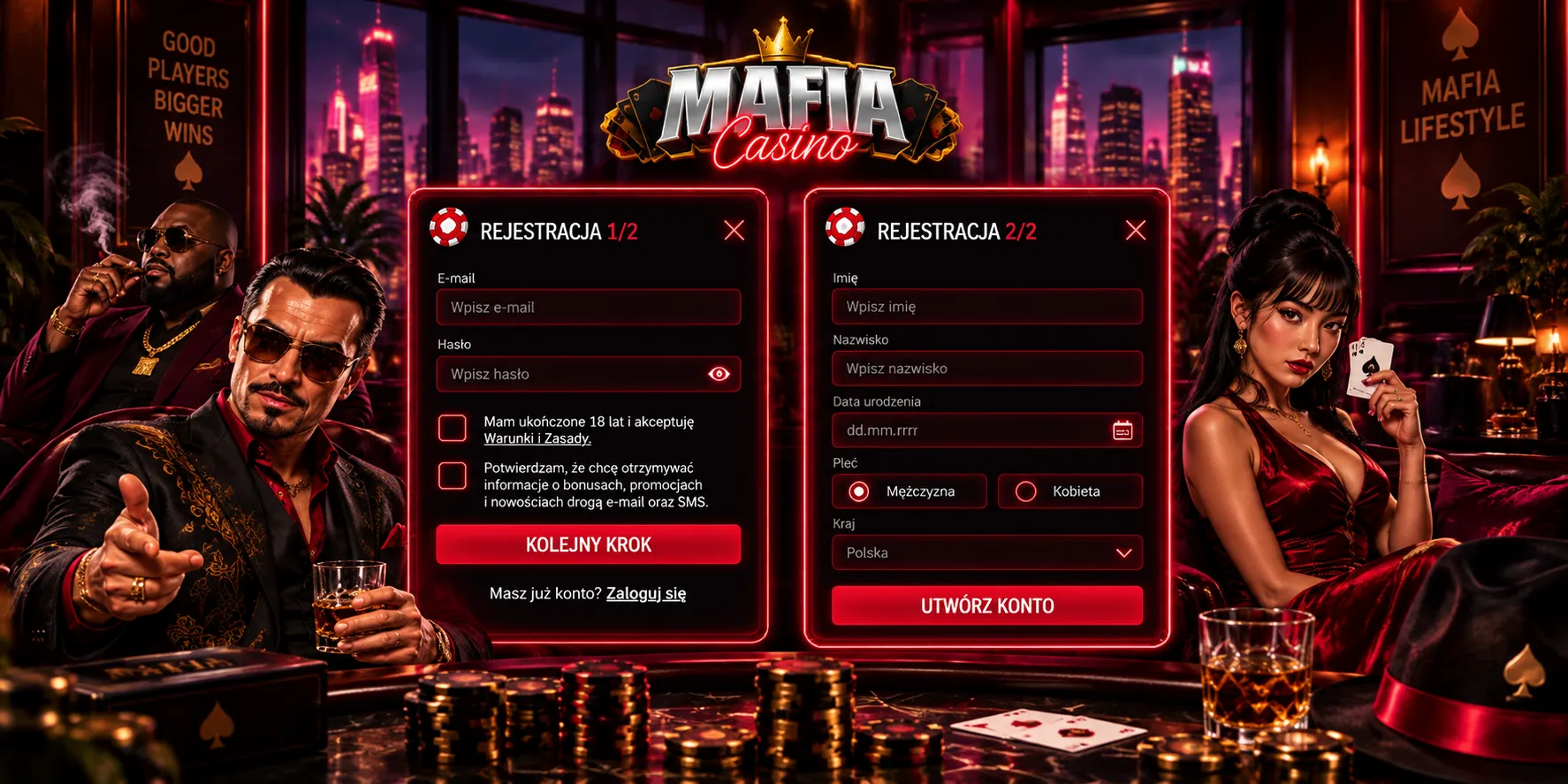 Jak zarejestrować się w Mafia Casino